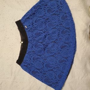 Blue lace skirt